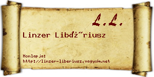 Linzer Libériusz névjegykártya